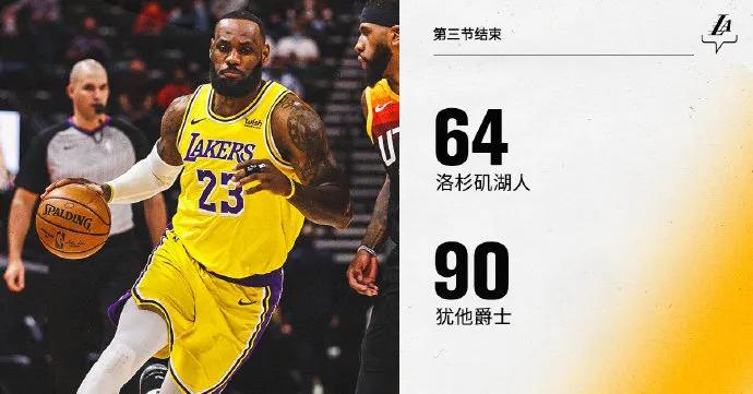 湖人叕输了！詹姆斯隔扣戈贝尔！爵士的三分太神了