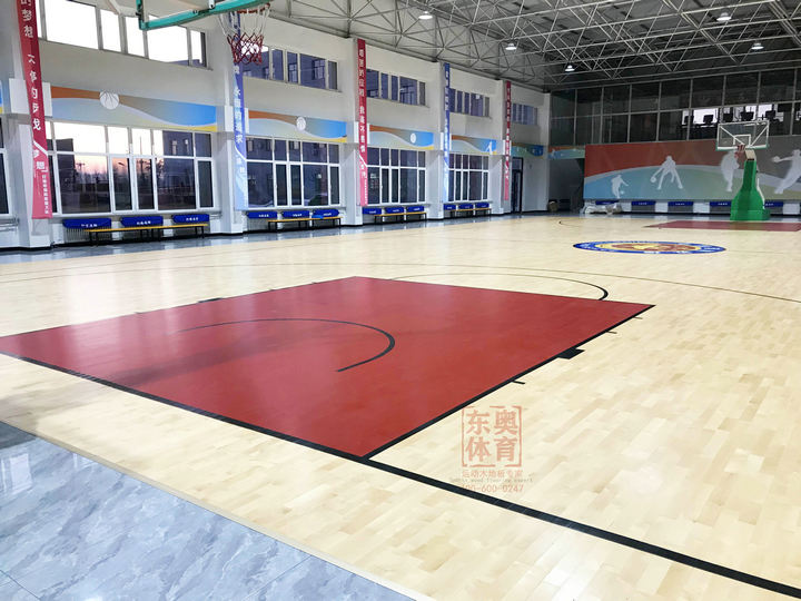 东奥体育|陕西篮球场运动木地板施工