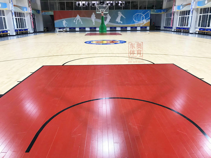 东奥体育|安徽篮球场运动木地板图片